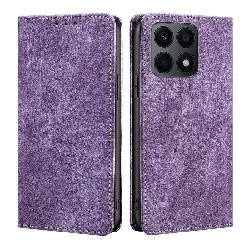 Funda Case para Honor X8A Flip Cover Lila Antishock