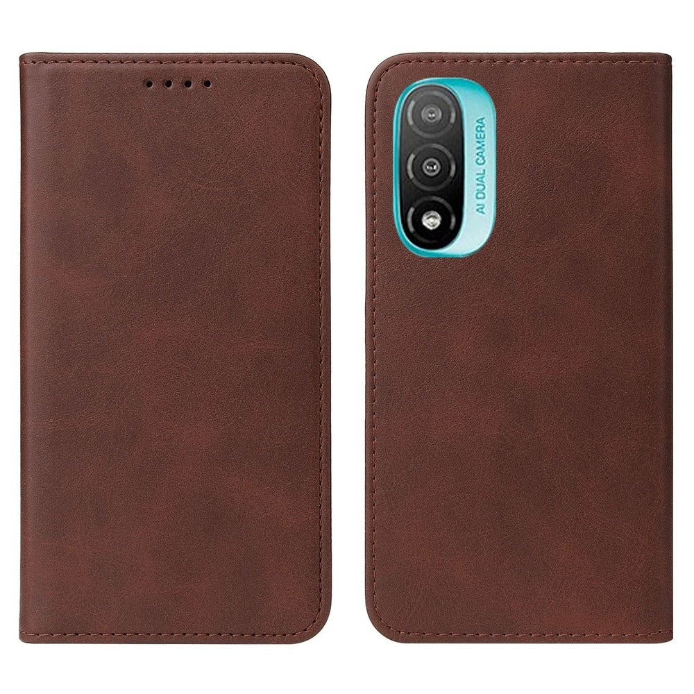 Funda para Motorola Moto E20 Flip Cover Marrón Antishock