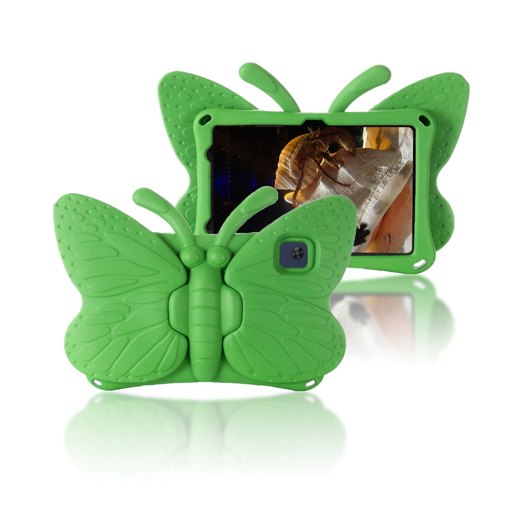 Funda para Tablets de 10" de Goma Mariposa Verde Antishock