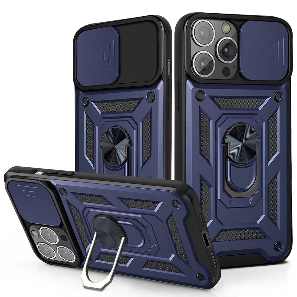 Funda Case de Samsung A01 Core Holder Protector Camara Azul