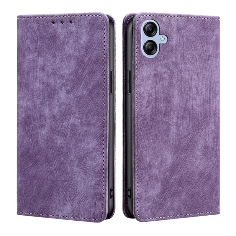 Funda Case para Samsung A04E Flip Cover Lila Antishock