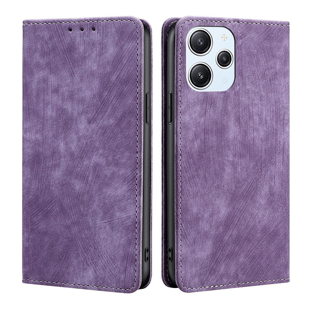 Funda Case para Xiaomi Redmi 12 Flip Cover Lila Antishock