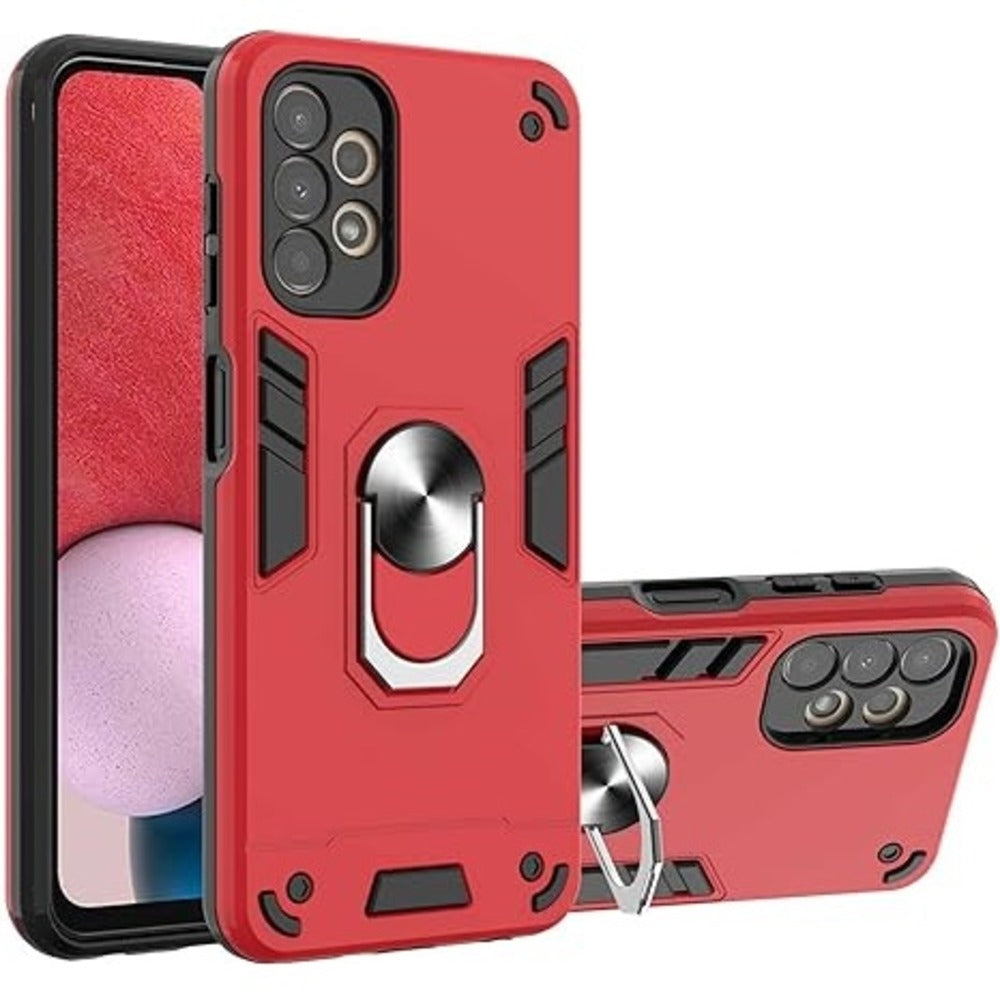 Funda de Samsung A52 4G con Anillo Metálico Rojo Antishock