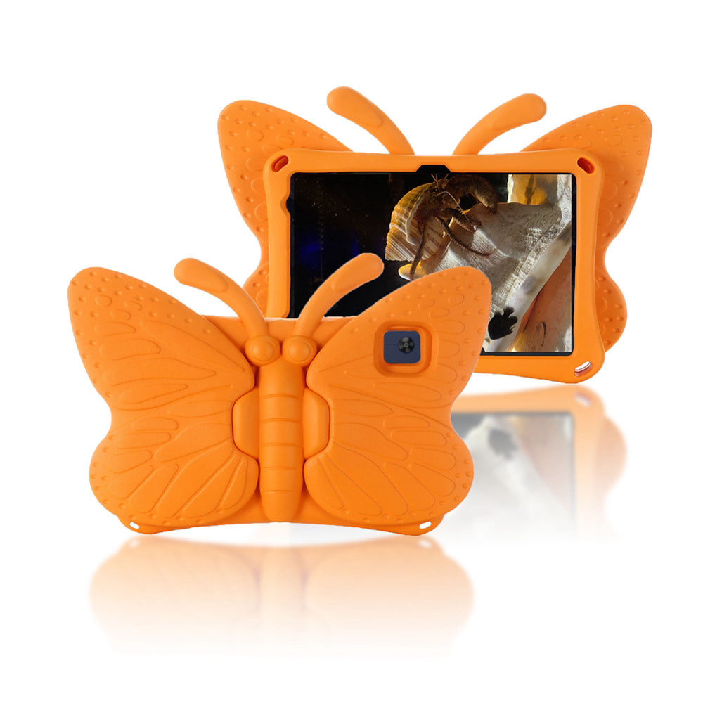 Funda para Tablets de 7" de Goma Mariposa Naranja Antishock
