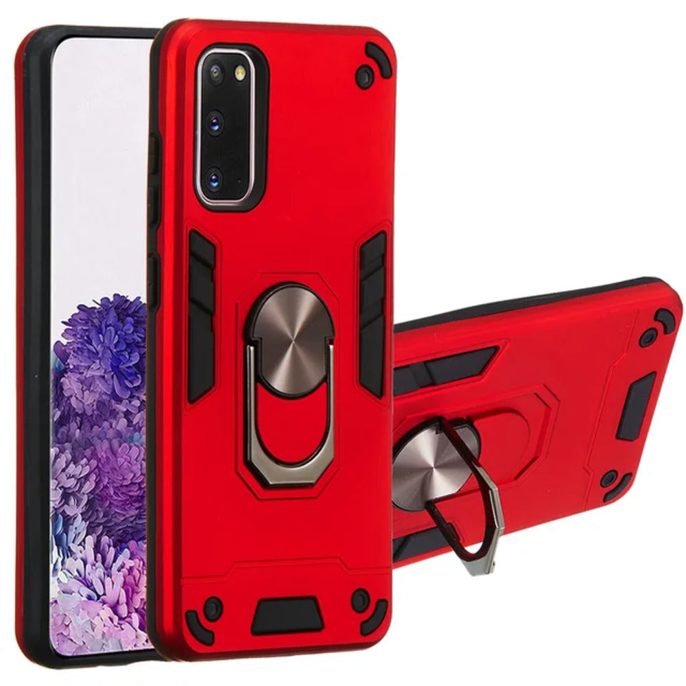 Funda para Xiaomi Redmi Note 10 4G con Anillo Metálico Rojo