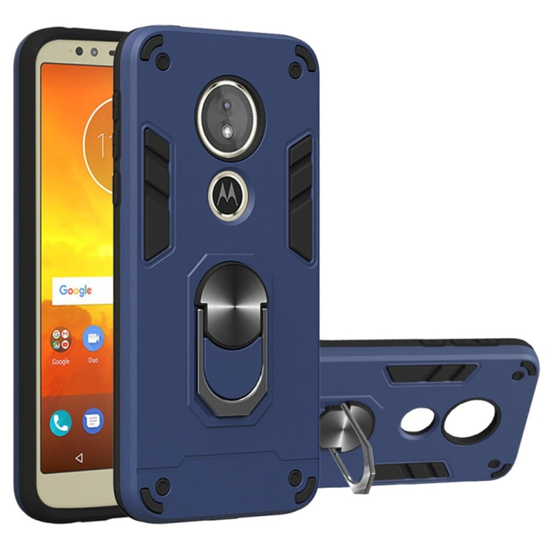 Funda para Motorola Moto G6 Play con Anillo Metálico Azul