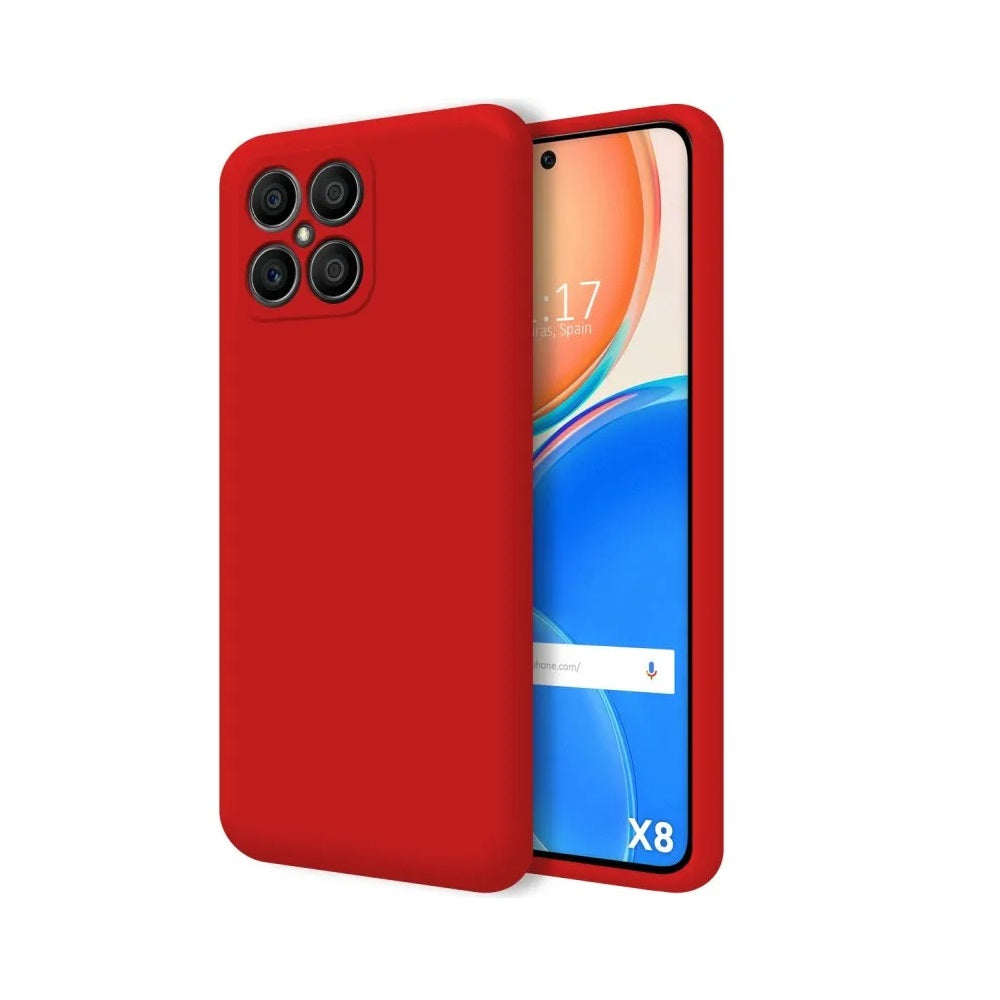 Funda para Honor X8 Soft Feeling Antishock Rojo Resistente