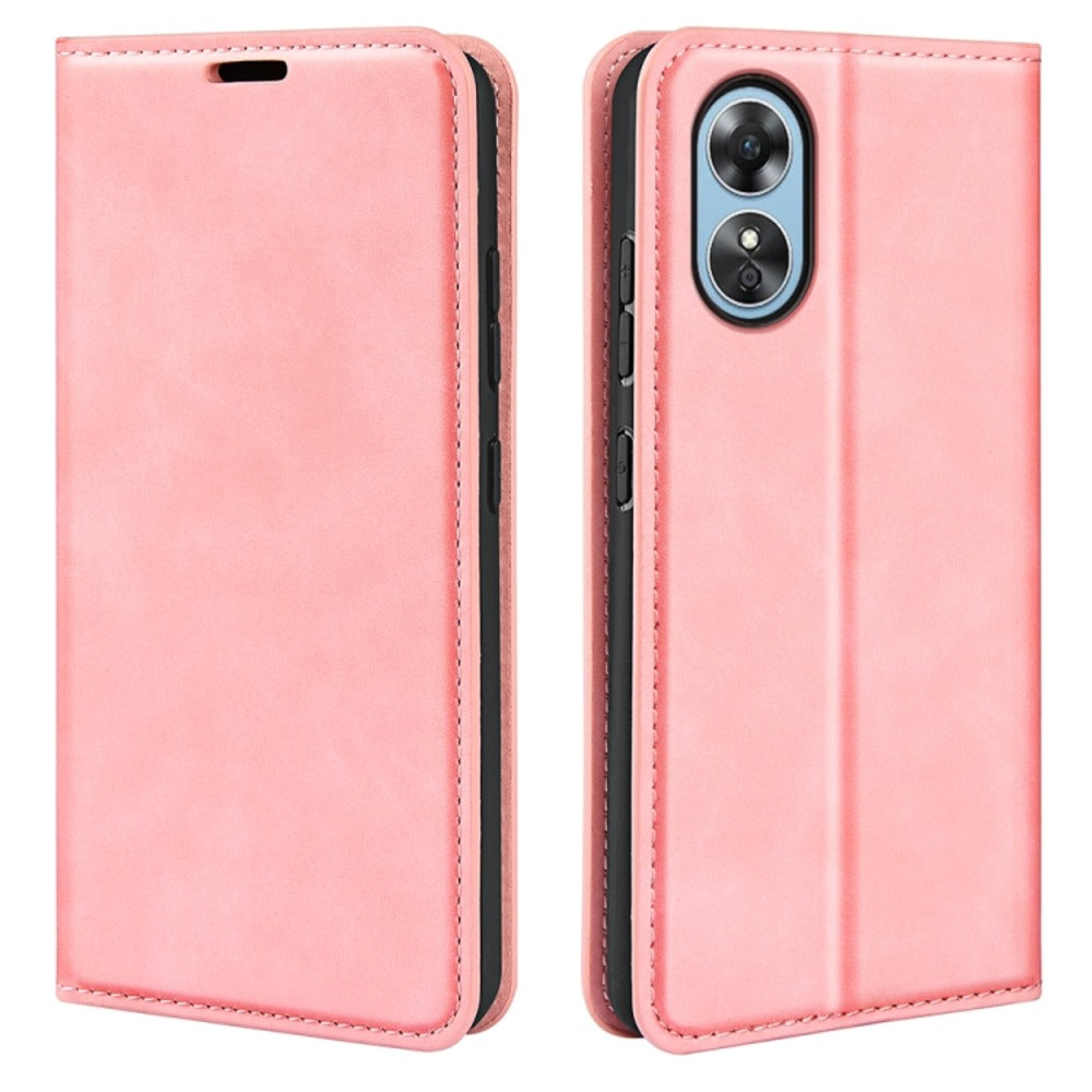 Funda Case para Oppo A17 Flip Cover Rosa Antishock