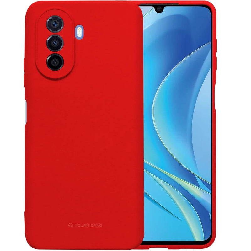 Funda Case para Huawei Nova Y70 Soft Feeling Antishock Rojo