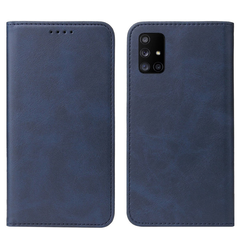 Funda Case para Samsung A71 Flip Cover Azul Antishock