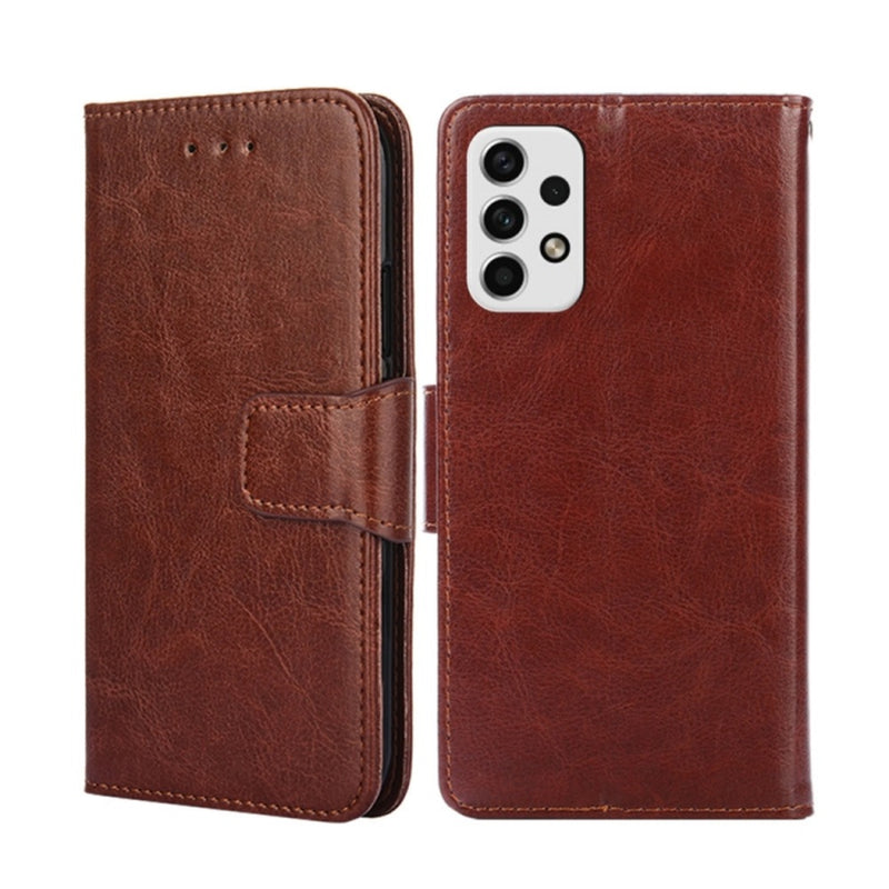 Funda Case para Samsung A23 Flip Cover Marrón Antishock