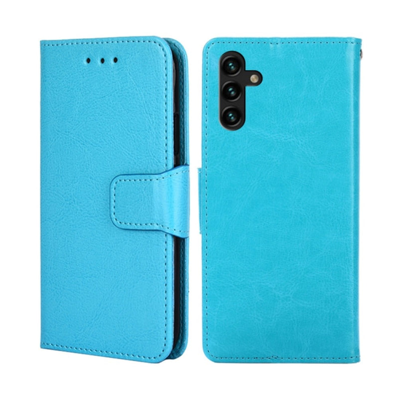 Funda Case para Samsung A04s Flip Cover Celeste Antishock