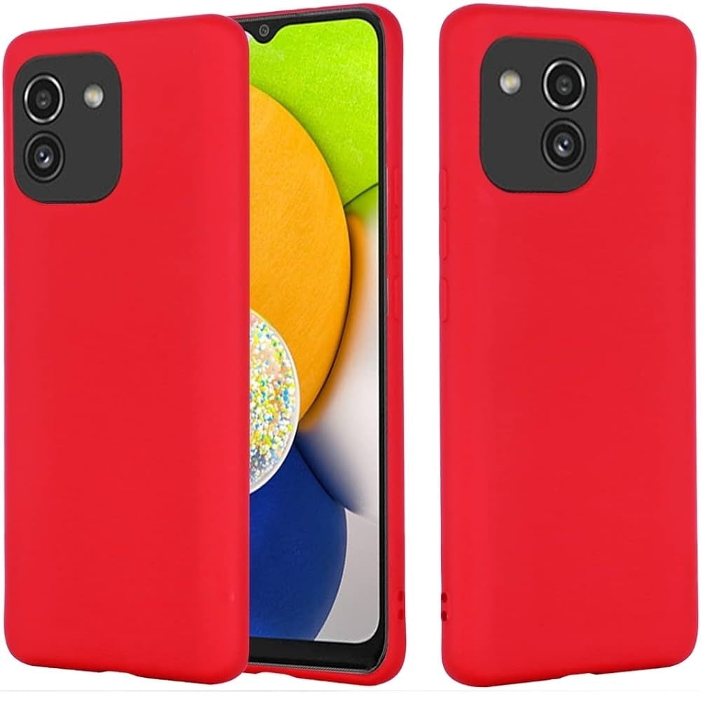 Funda Case para Samsung A03 5G Soft Feeling Antishock Rojo