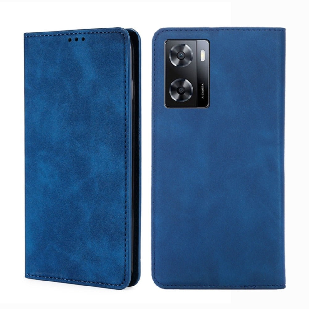 Funda Case para Oppo A57 Flip Cover Azul Antishock