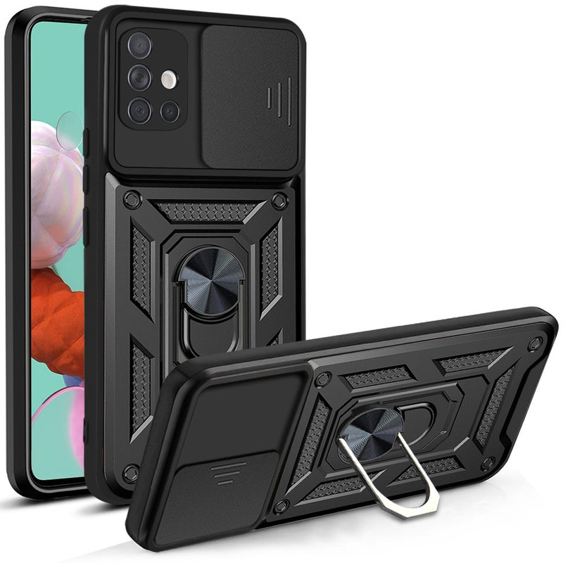 Funda Case para Samsung A51 Holder Protector Camara Negro