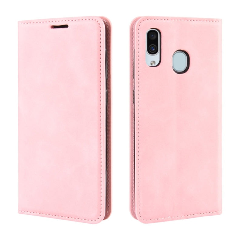 Funda Case para Samsung A30 Flip Cover Rosa Antishock