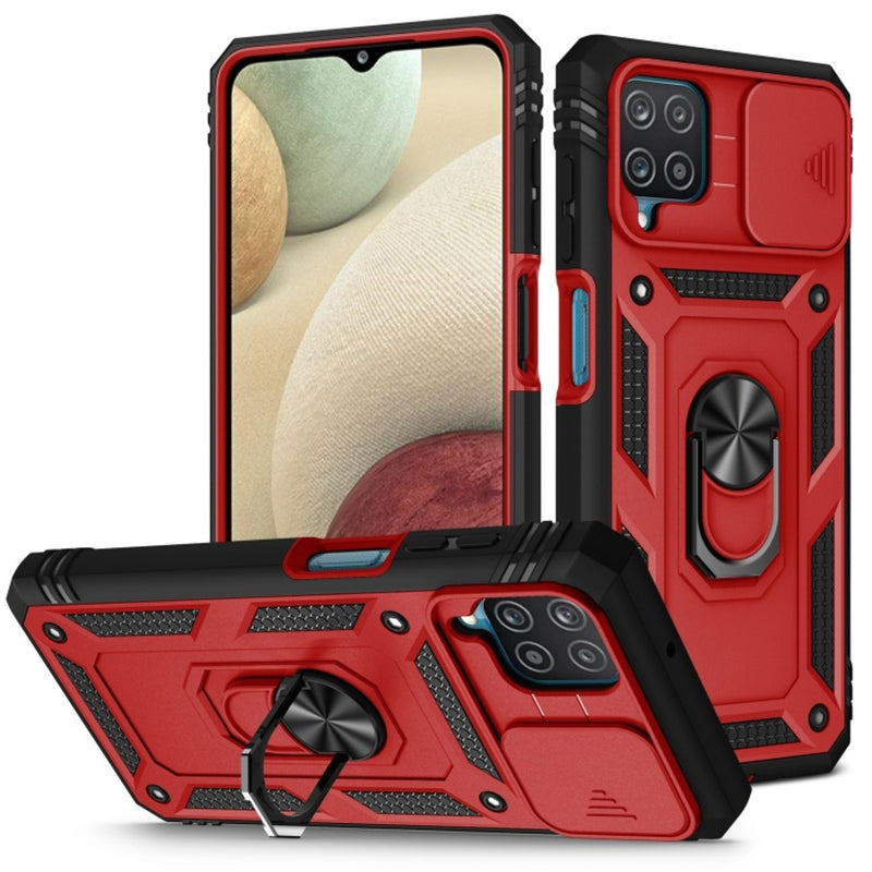 Funda Case para Samsung A14 Holder Protector Camara Rojo