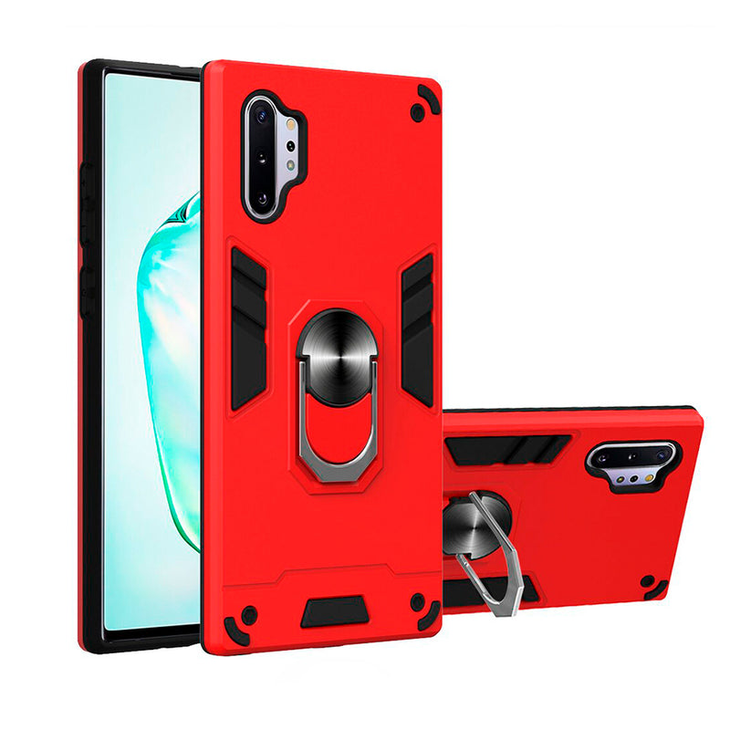 Funda de Xiaomi Poco F5 con Anillo Metálico Rojo Antishock