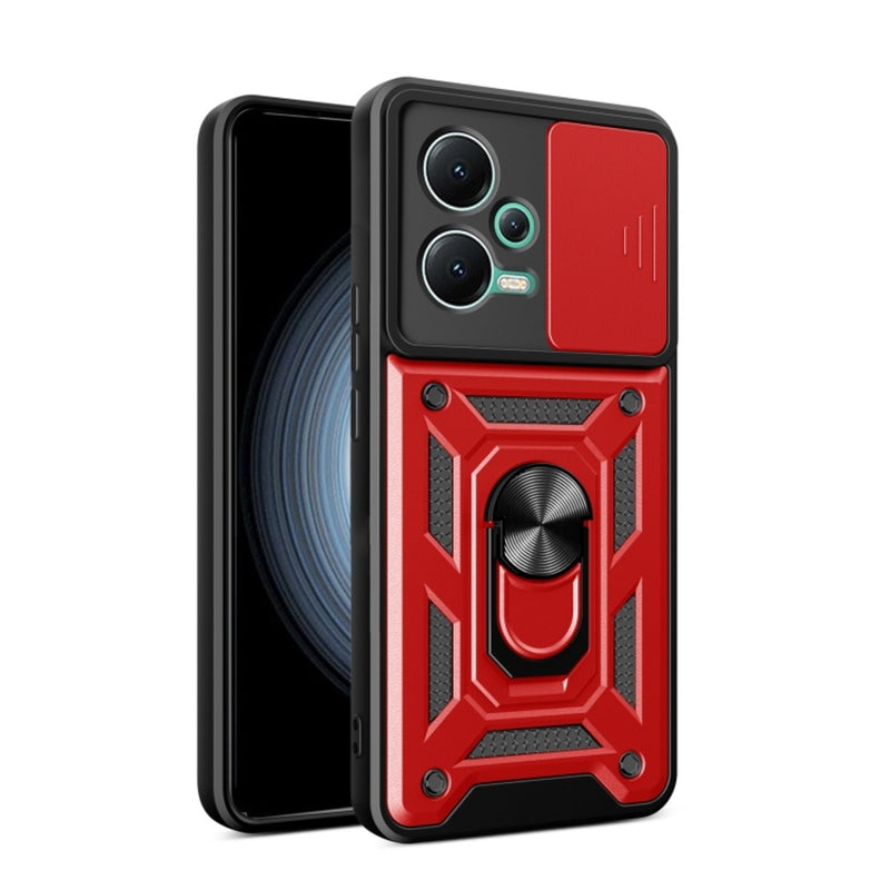 Funda Case de Xiaomi Redmi Note 12 4G Holder Protector Rojo