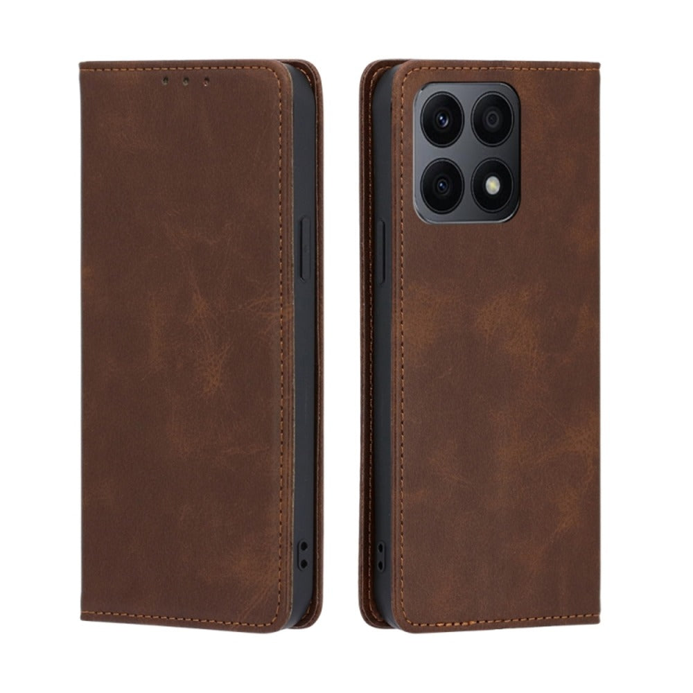 Funda Case para Honor X8A Flip Cover Marrón Antigolpe