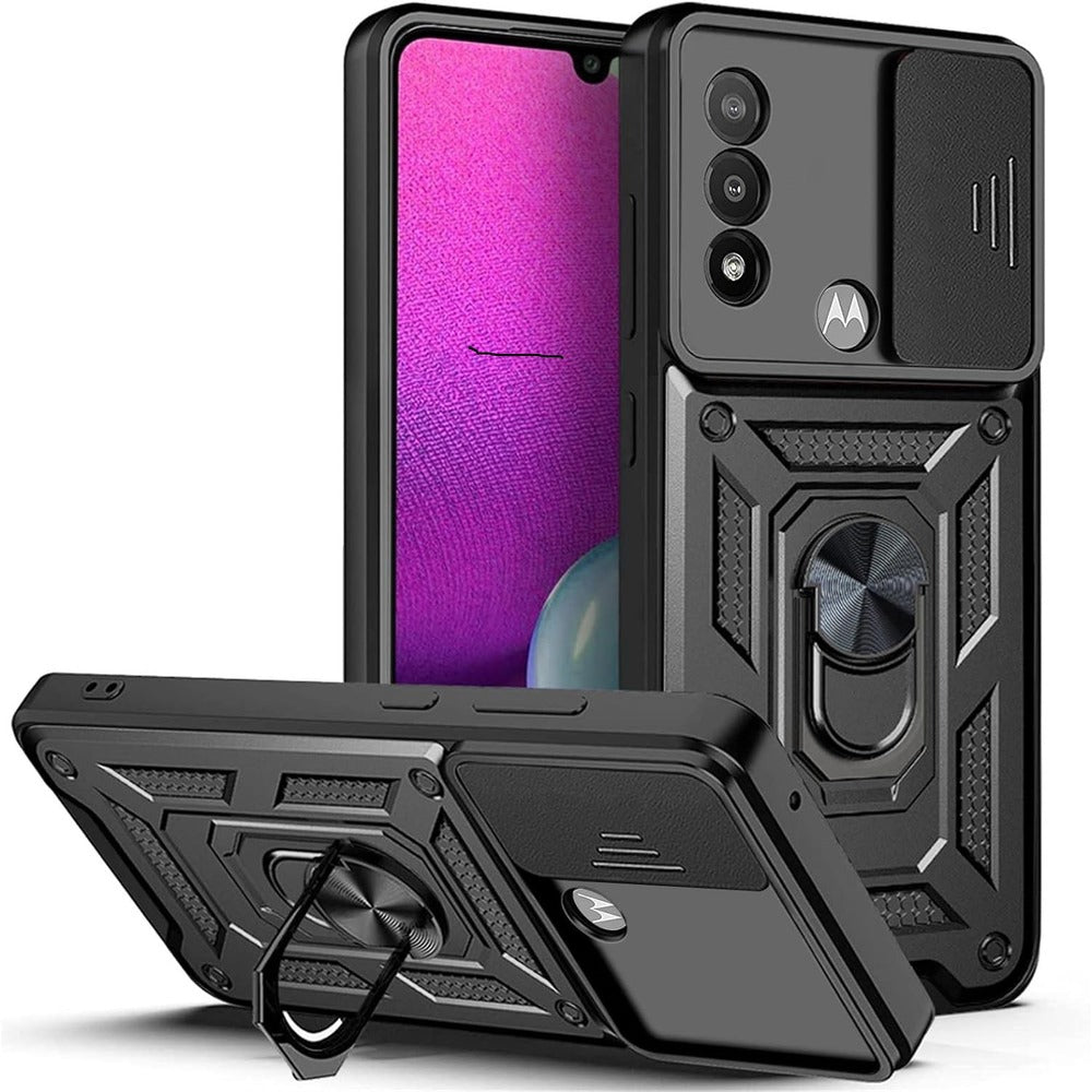 Funda Case para Motorola E20 Holder Protector Camara Negro