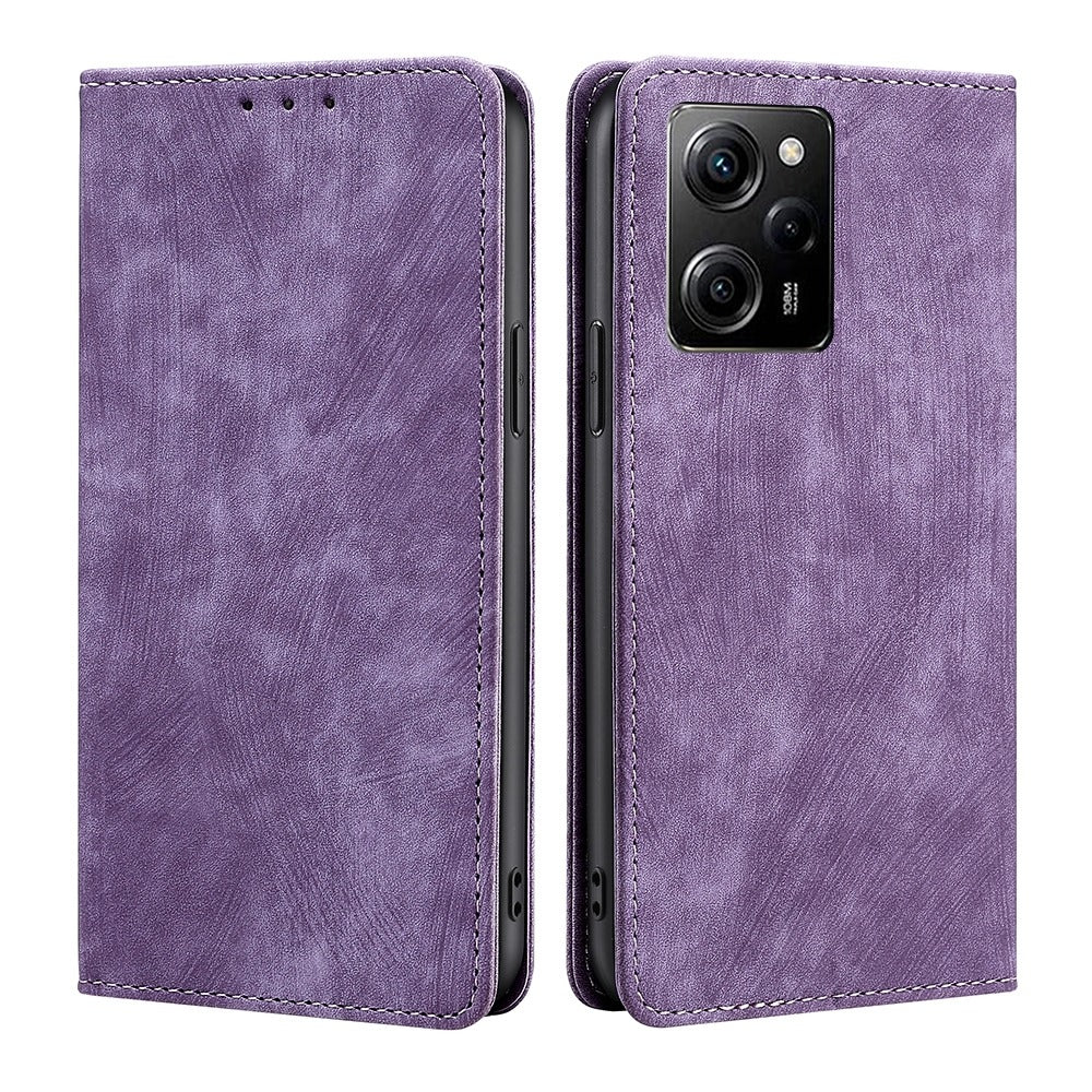 Funda para Xiaomi Poco X5 Pro 5G Flip Cover Lila Antishock