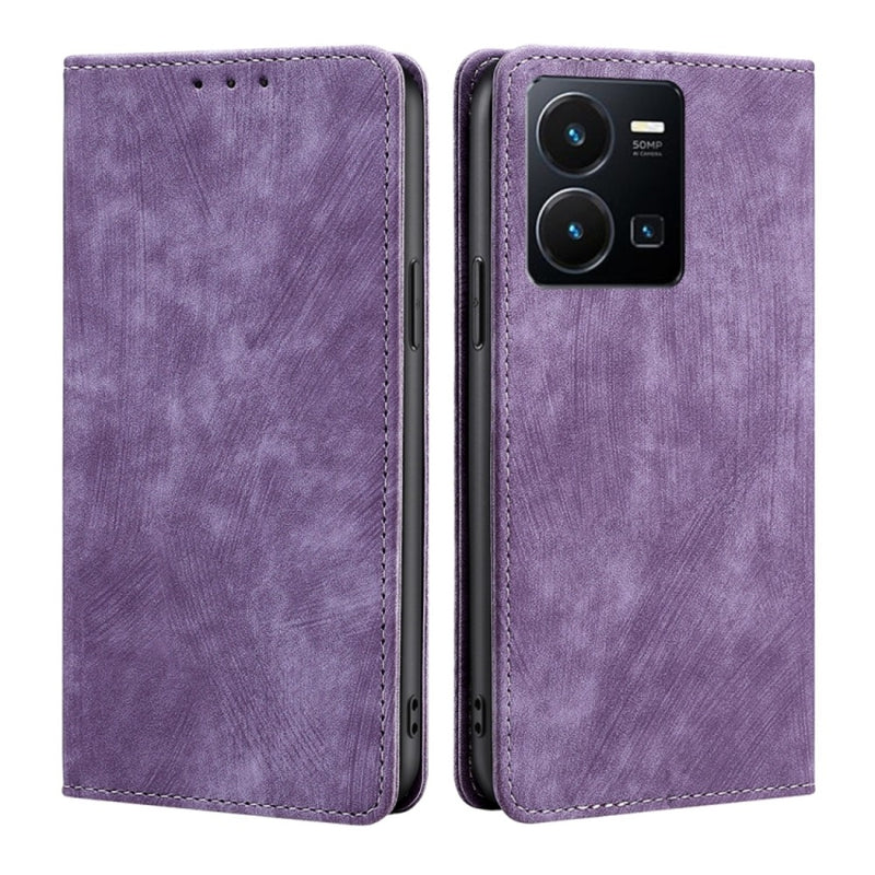 Funda Case para Vivo Y22S Flip Cover Lila Antishock