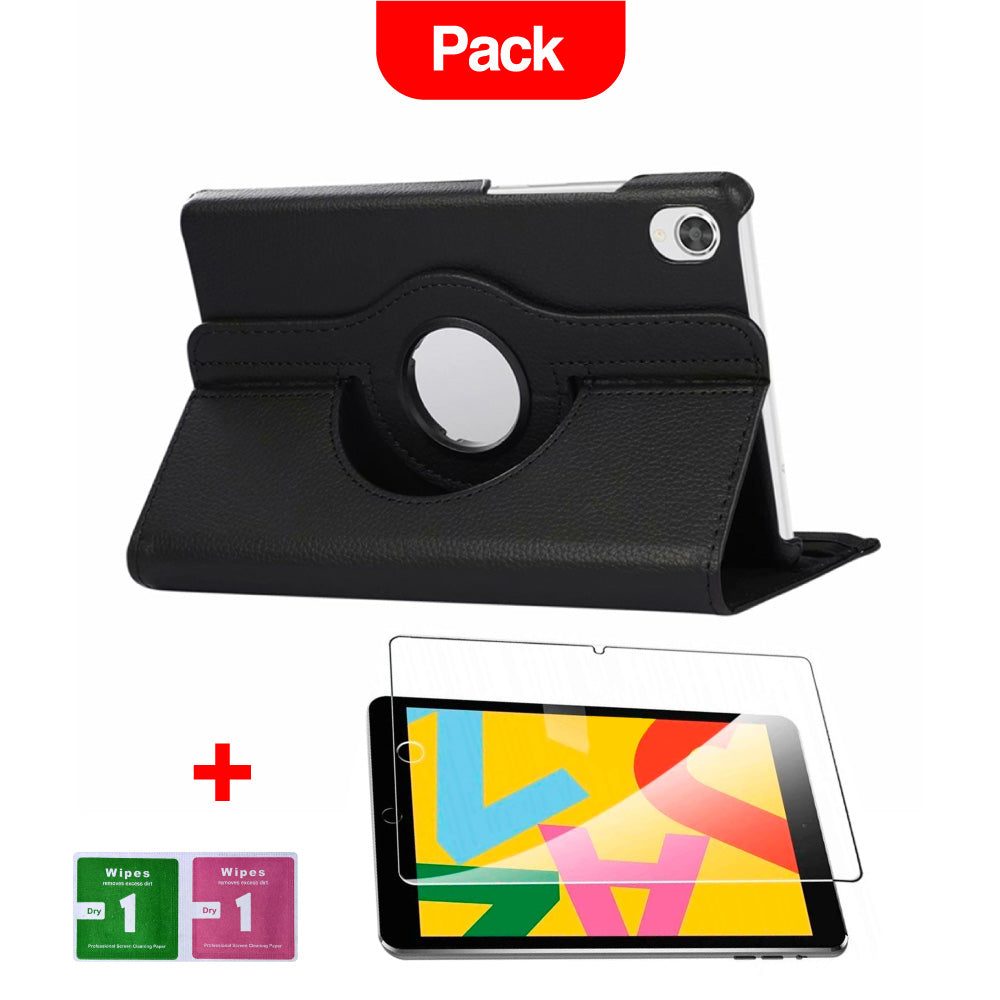 Combo Funda para iPad Air 4 10.9" A2316 360° Negro + Mica