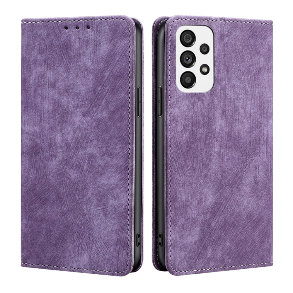 Funda Case para Samsung A73 Flip Cover Lila Antishock