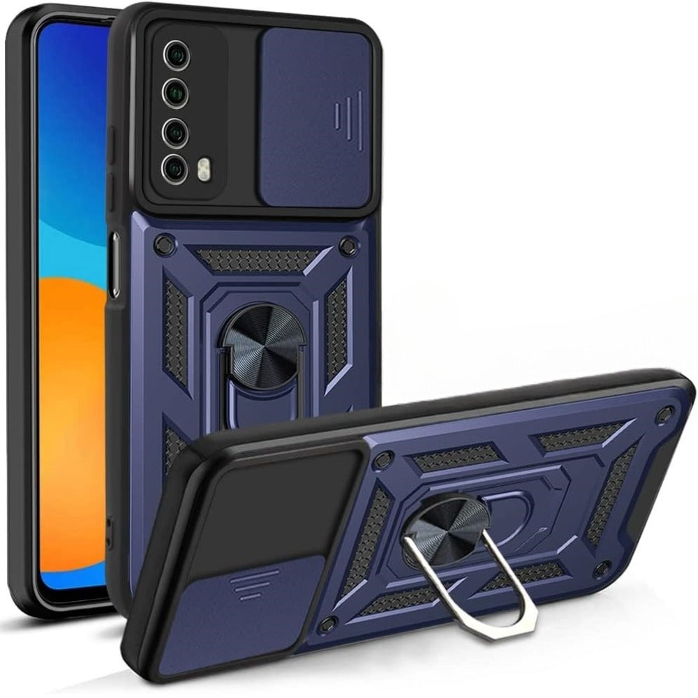 Funda Case para Huawei Y7A Holder Protector Camara Azul