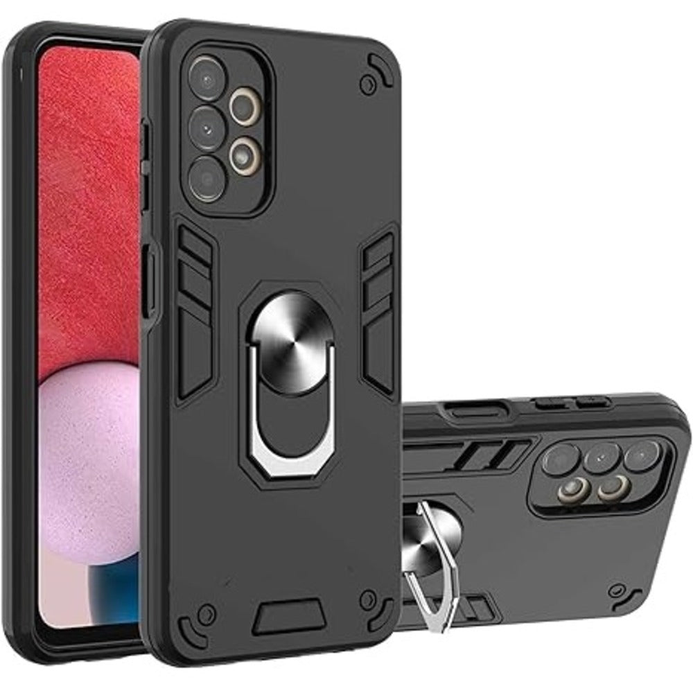 Funda de Samsung A52s con Anillo Metálico Negro Antishock