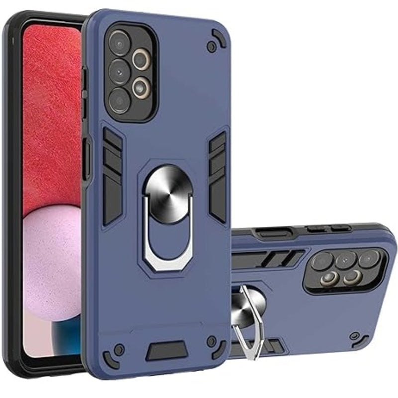 Funda para Samsung A52s con Anillo Metálico Azul Antishock