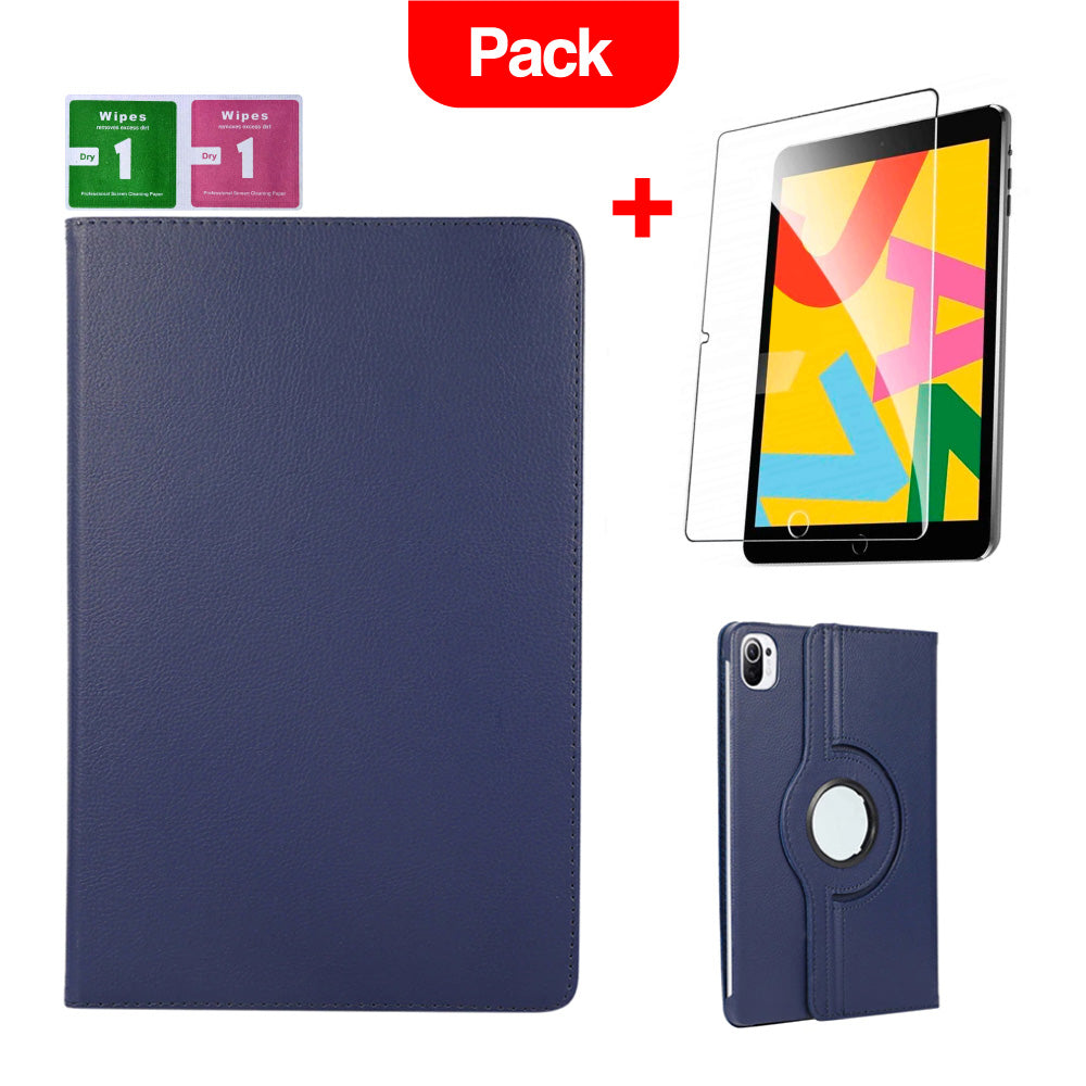 Combo Funda for Xiaomi Mi Pad 5  11"  Giratoria Azul + Mica