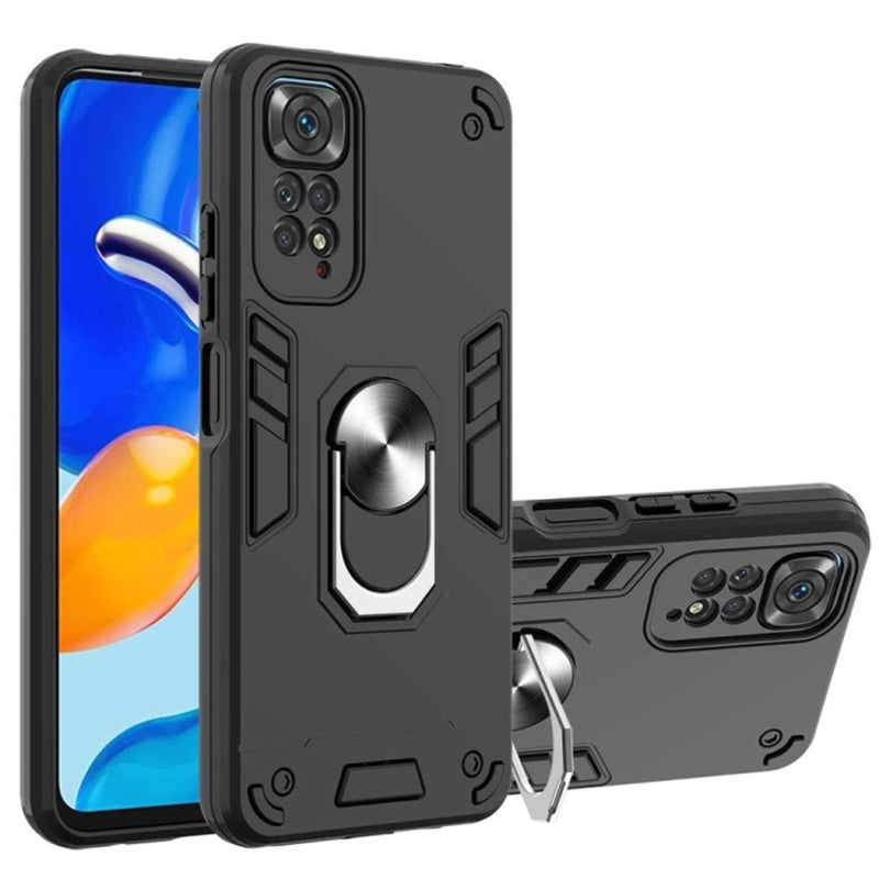 Funda de Xiaomi Redmi Note 11s 4G con Anillo Metálico Negro