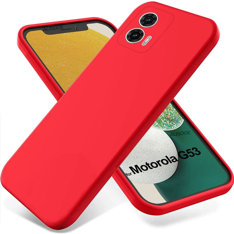 Funda Case de Motorola Moto G53 Soft Feeling Antishock Rojo