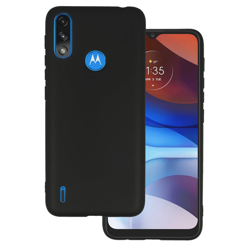 Funda para Motorola E7i Power Soft Feeling Antishock Negro