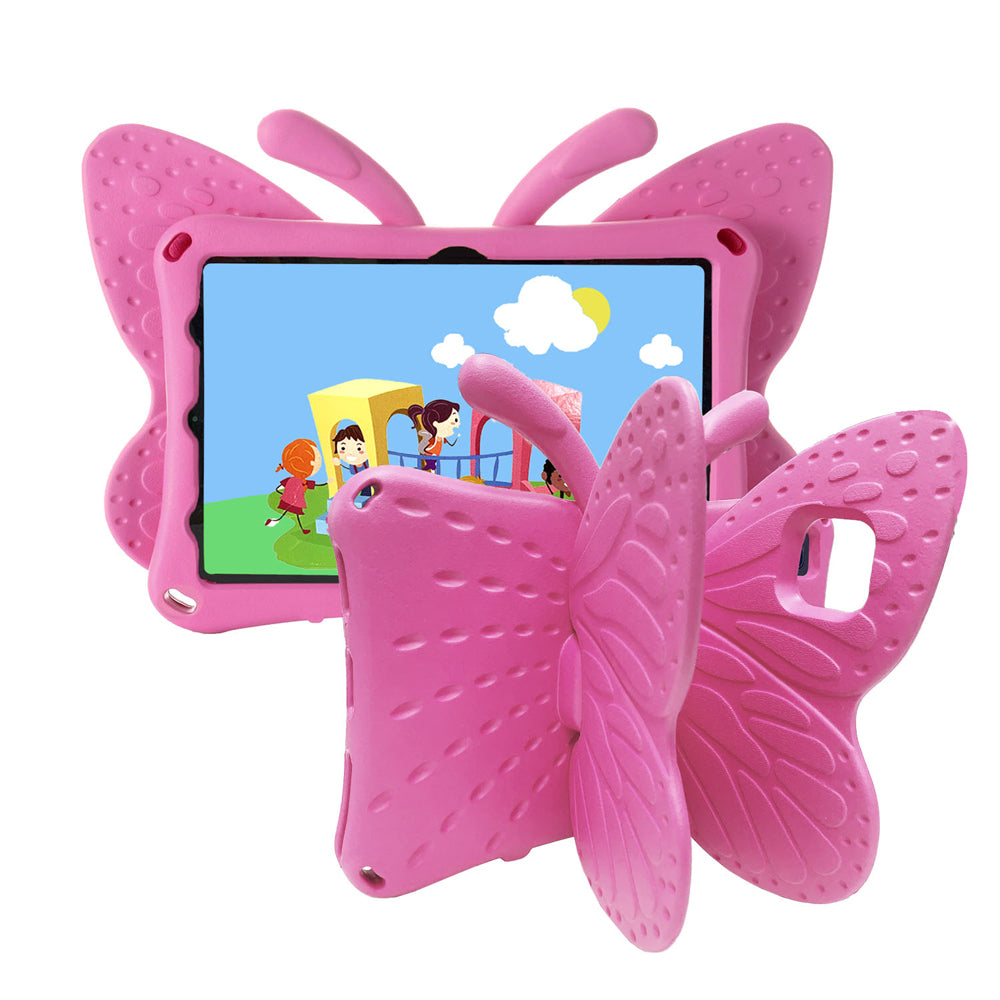 Funda para Samsung Tab A8 10.5" de Goma Mariposa Fucsia