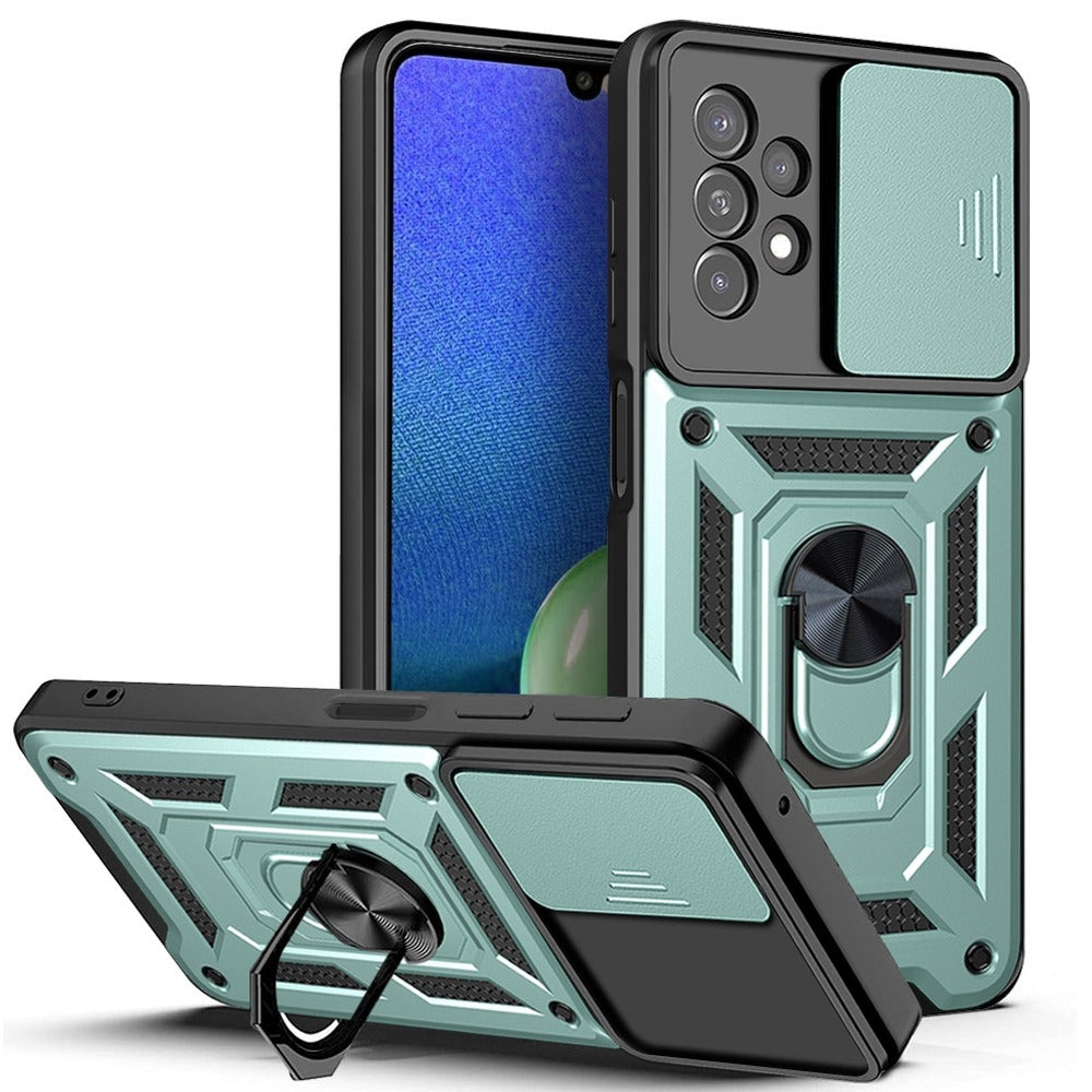 Funda Case for Samsung A13 4G Holder Protector Camara Verde