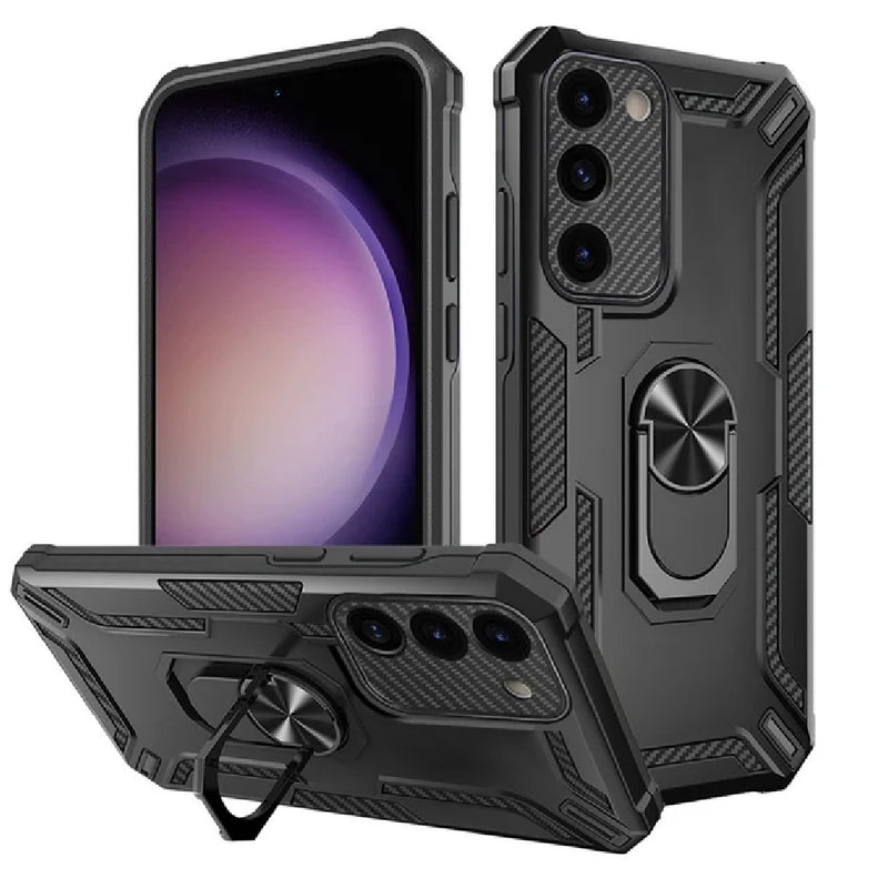 Funda para Xiaomi Redmi 9A Holder Parante con Anillo Negro