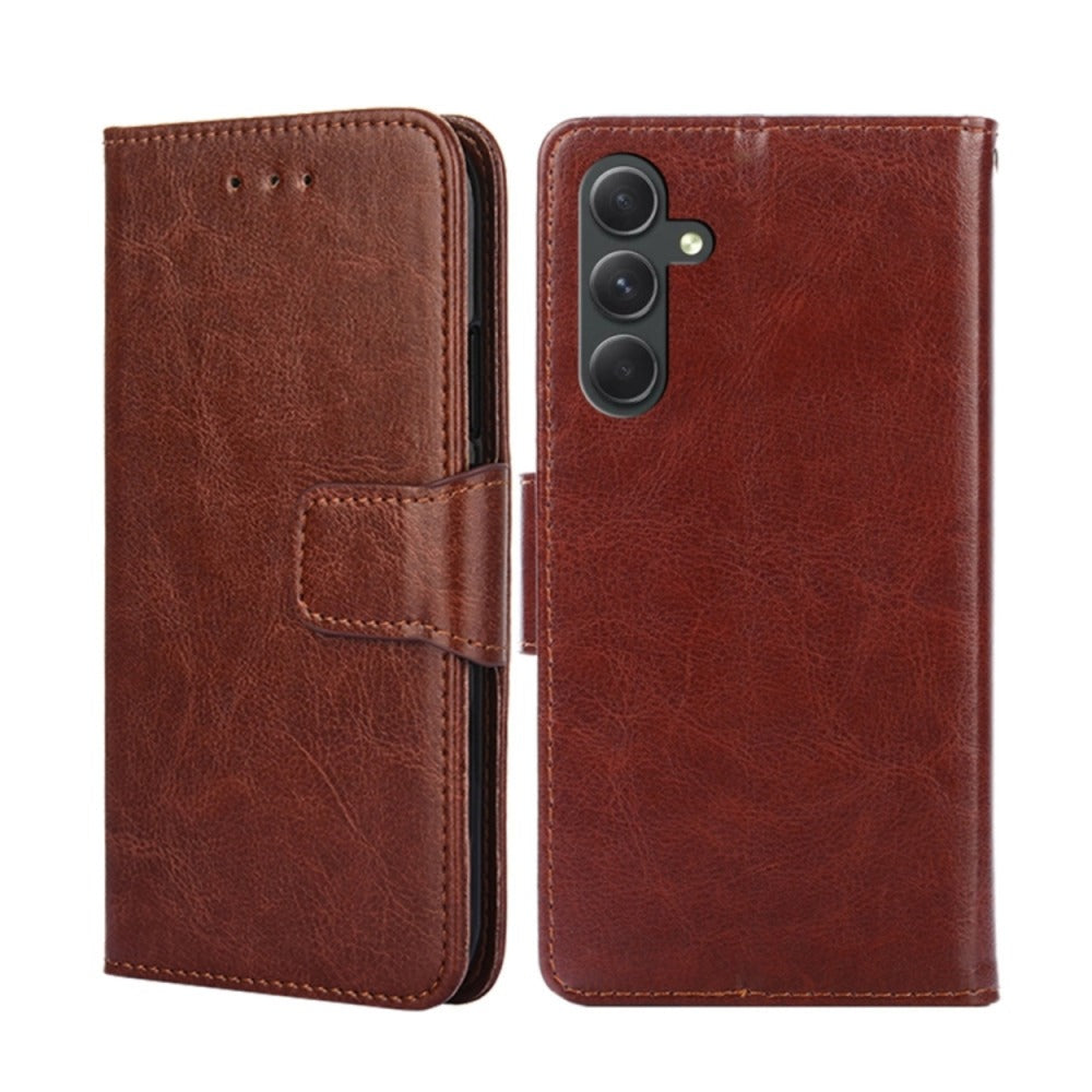 Funda Case para Samsung A54 Flip Cover Marrón Antishock