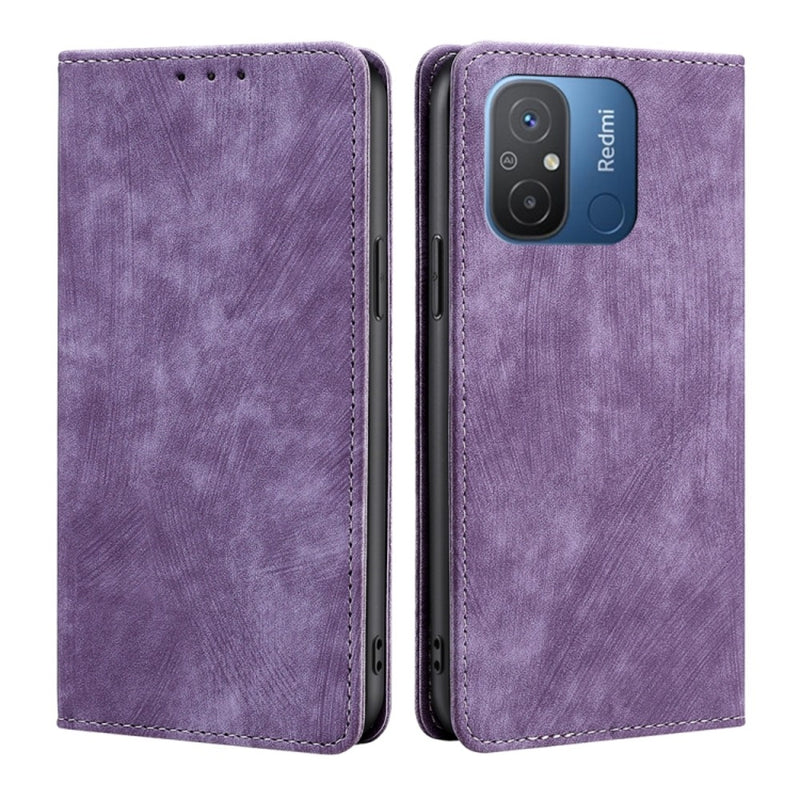 Funda Case para Xiaomi Redmi 12C Flip Cover Lila Antishock