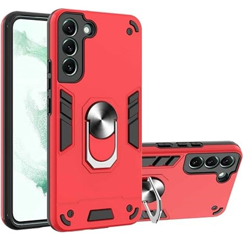 Funda Case para Samsung S22 Plus con Anillo Metálico Rojo