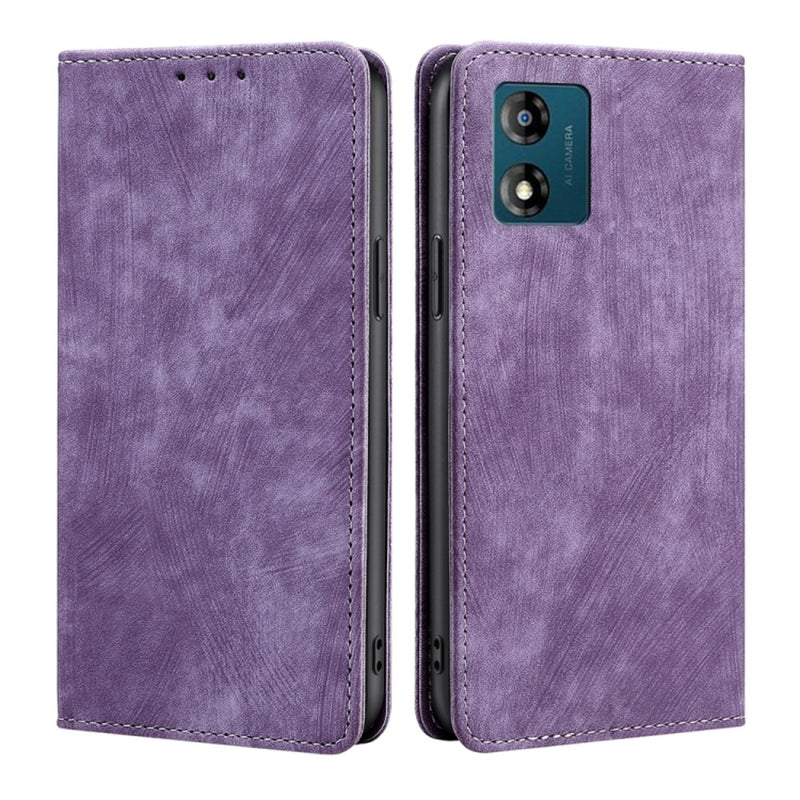 Funda Case for Motorola Moto E13 Flip Cover Lila Antishock