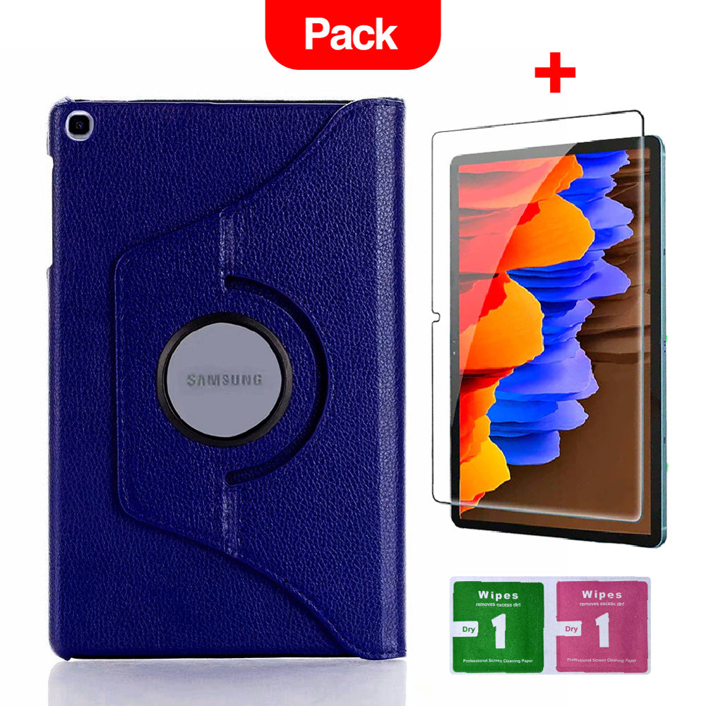 Combo Funda de Samsung Tab A 10.1" T515 360° Azul + Mica