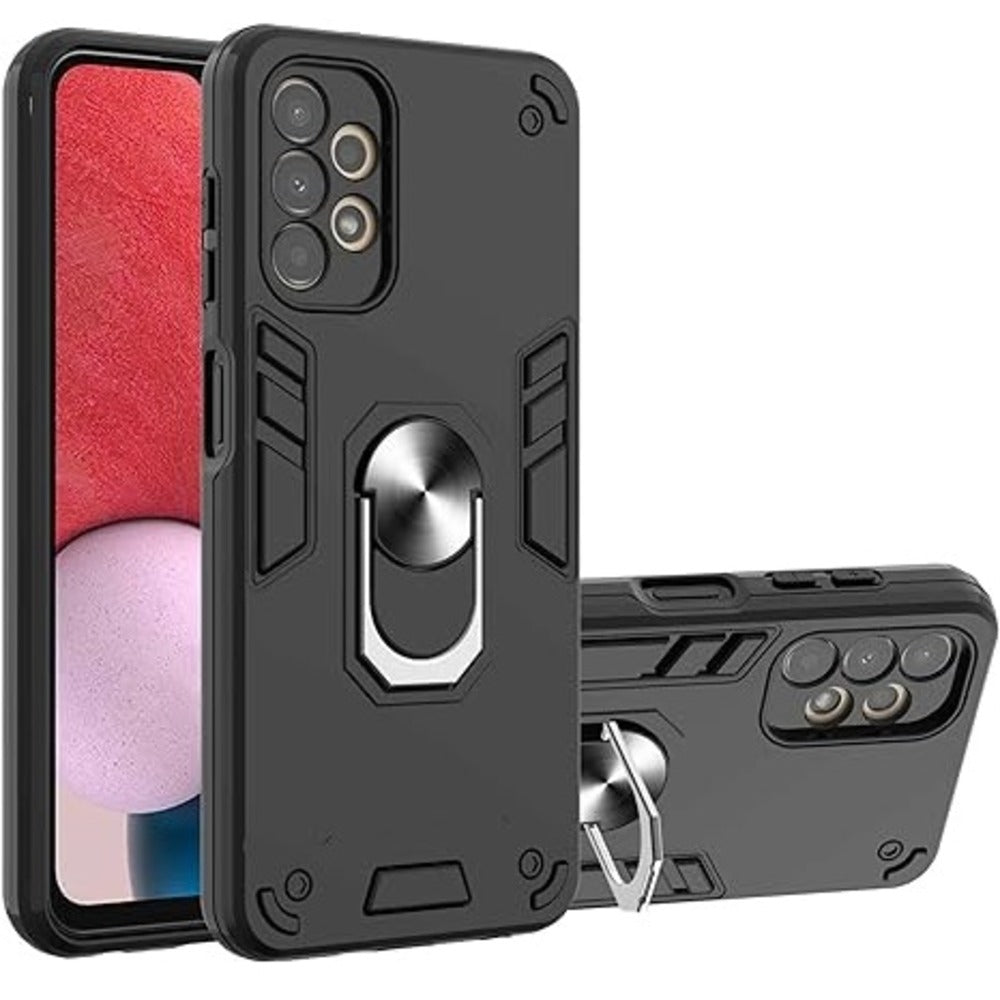 Funda Case para Samsung A13 4G con Anillo Metálico Negro